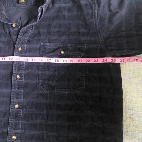 Cabela's Dick Idol Blue Corduroy Button Up Shirt Long Sleeve Men's XL - Picture 7 of 9